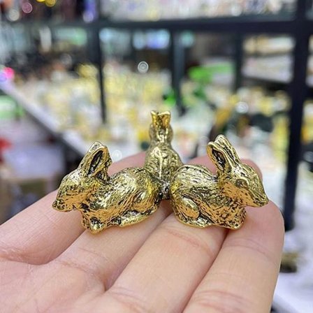 Kanin Display Stand Holder Krystalkugle Base GULD