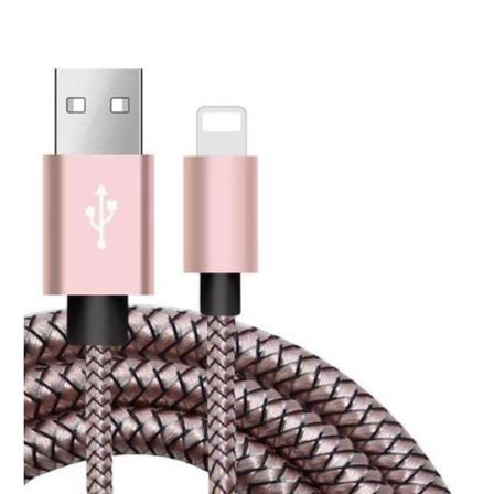 Lightning Textilkabel 1 M, Rosa