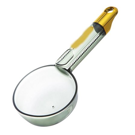 Riisi annoskauha 180ML Yksinkertainen pitkä kahva Leikkeen muotoilu Läpinäkyvä riisi mitta kauha Kotikeittiöön Vihreä