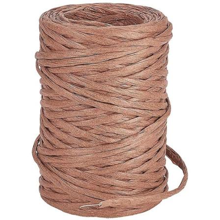 54 meter kamelblommig bindtråd, 2 mm, handgjord järntråd, pappersrör, bärbar bindtråd, pappersgarn för blombuketter, trädgårdspapper W