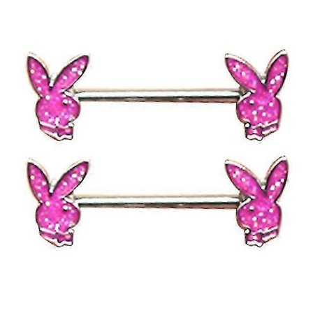 1 Par Søde Kanin Brystvorte Piercing Ringe Rustfrit Stål Bar Brystvorte Piercing Tegneserie Kanin Bryst Stud Krops Smykker