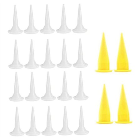 24 stk. fugepistolmundstykke til pølsefugepistol, genanvendeligt fugepistolmundstykke, holdbart epoxy-stempel fugepistolhætter