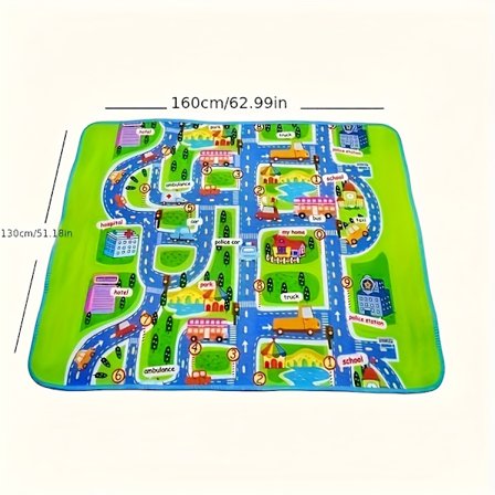 Yksipuolinen 160*130*0,3 cm ryömintämatto vauvalle, EVA-vaahtomuovimatto kosteuden- ja vedenpitävä, pelimatto