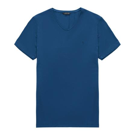 Borgio, T-shirt męski colli niebieski L Niebieski, Mężczyzna, Rozmiar: M