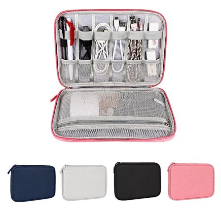 Bärbar digital USB laddare Kablar Wires förvaringsväska