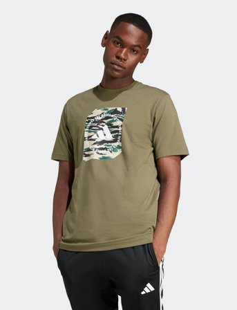 adidas Sportswear M C Camo Box T - Khaki green - S