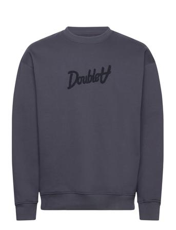 Noel Aa Script Embroidery Sweatshir Double A By Wood Wood Navy