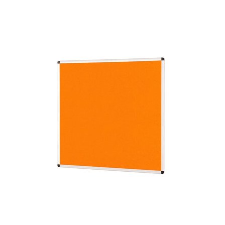Colourful aluminium framed noticeboard, 1200x1200 mm, orange