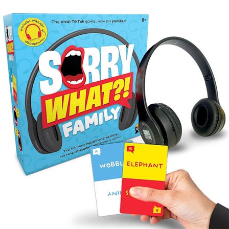 Sorry What Game (Läppläsningsspel, Kortspel med roliga fraser)