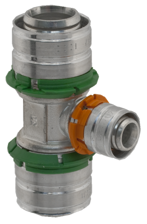 Uponor 1873370 Tryk på kobling T-rør 32 x 32 x 32 mm, Installation