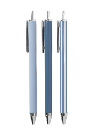 Åhléns Home Kulspetspenna KIT, 3-pack Pennor & kontorsmaterial Blå ONESIZE