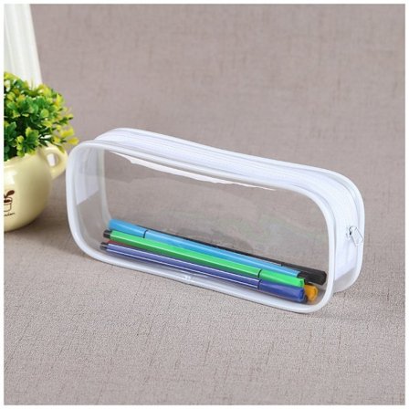 Pencil Taske Transparent Pouch HVID