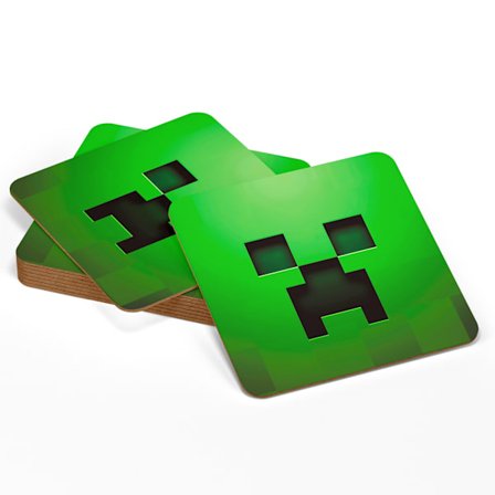 4-Pak - Glasbrikker Minecraft - Underlag til Glas