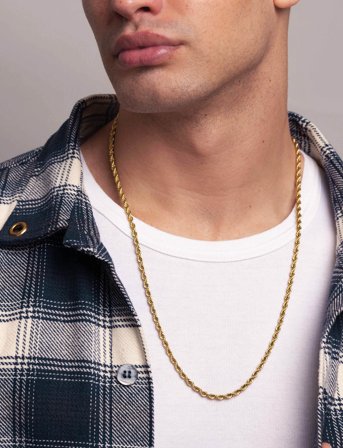 Nialaya Gold Rope Chain - Gold - ONE SIZE 59 cm