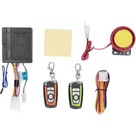 Motorsykkelalarmsystem, KIMISS 12V sikkerhetsalarmsystem tyverisikring med 2 fjernkontroller Universal for ATV Offroad Vehicle_SSDLV