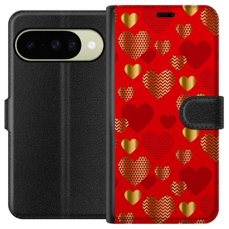 Yhteensopiva Lompakkokotelo Google Google Pixel 10 GoldenHearts