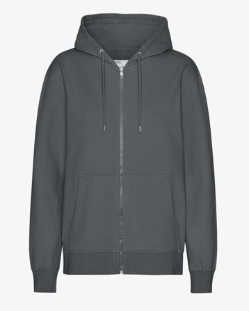 Classic Organic Zip Hood - Lava Grey
