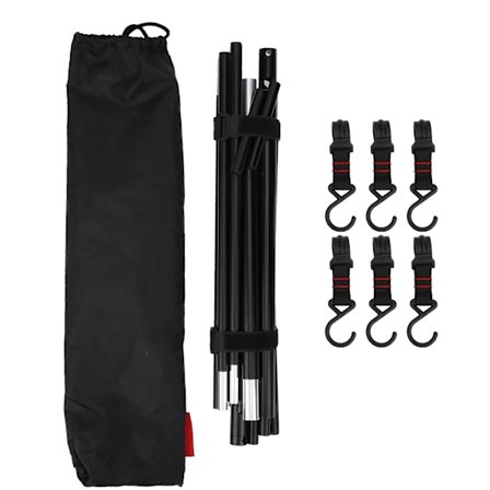 Ulkoilmakäyttöön sopiva kannettava säilytyskoukkuripidike, taittuva kolmijalka grillivälineille