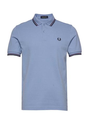Twin Tipped Fp Shirt Polos Short-sleeved Blå Fred Perry