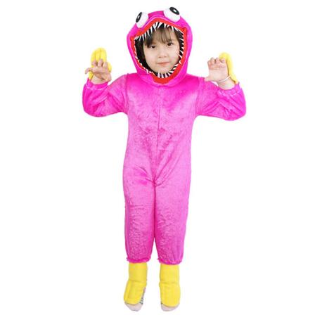 Poppy Playtime Huggy Wuggy Pyjamas Set Cosplay Kostym Bodysuit Blue L Pink L