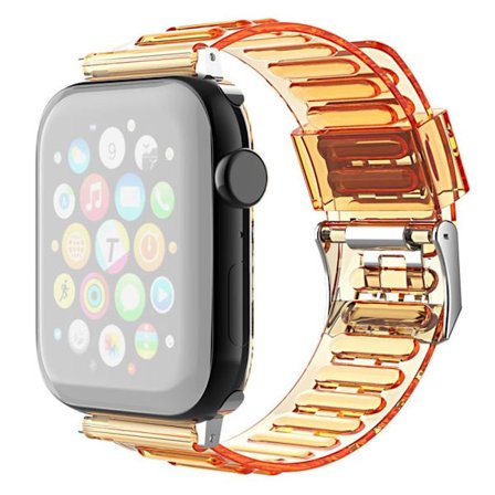 Apple Watch Series 6 / 5 44mm transparent style watch band - Orange