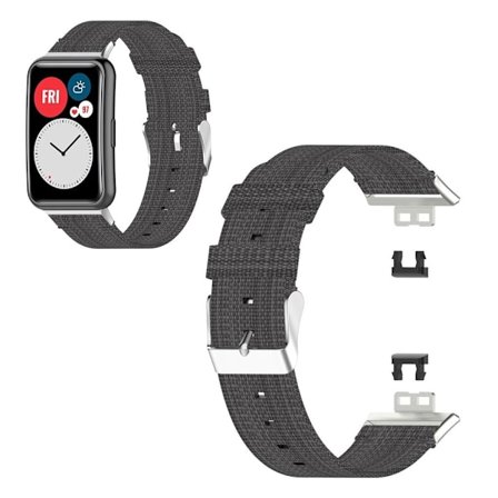 Huawei Watch Fit jeans nylon watch band - Dark Grey