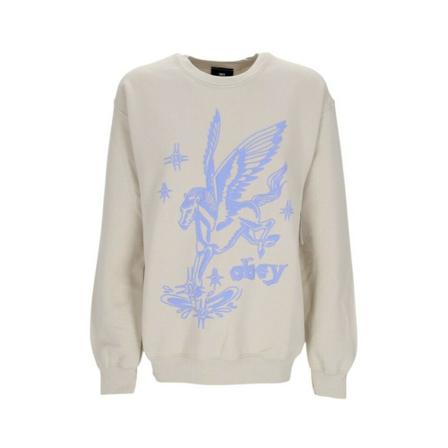 Obey, Round-neck Knitwear Beige, Dames, Maat:S