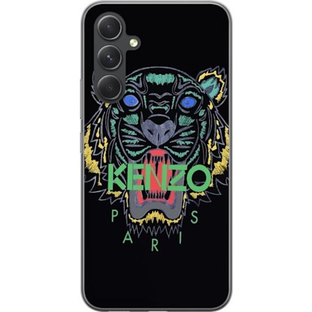 Yhteensopiva Puhelinkuori Samsung Galaxy A55 Kenzo Paris Tiikeri Logo Juliste Muotibrändi Katumuoti Ylellinen Tyyli Ikoninen Suunnittelu Musta Tausta