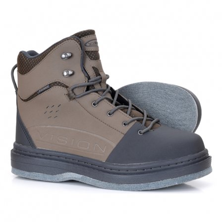 Vision Koski Wading Shoes Felt Sole Brown - 8