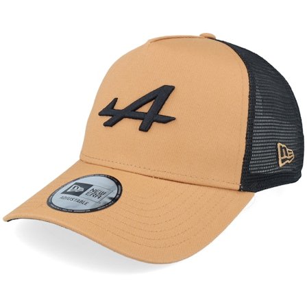 New Era - Motor Brun trucker Caps - Alpine F1 25 Seasonal E-frame Caramel/Black Trucker @ Hatstore