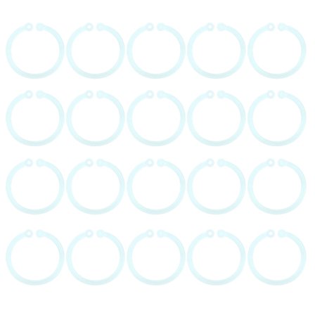 20 st plast ringar transparenta flexibla lösblad pärm ringar för skola hem kontor kort dokument anteckningsbok grön