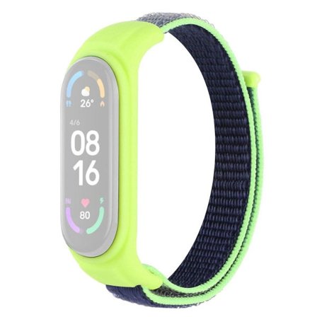 Nylon Sport Anti-Lost Band för Xiaomi Mi Band 3/Band 4/Band 5 / Band 6/Band 7 med klocka