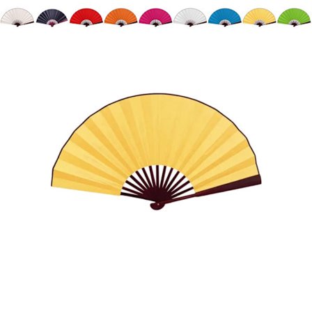 Solfjäder - Ensfarvet - Ekstra stor 33cm - Flere farvevalg Yellow Gul