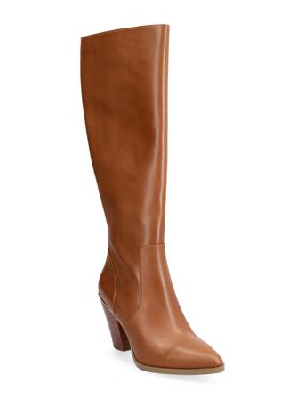 Dover Heeled Boot Korkeavartiset Saapikkaat Ruskea Michael Kors