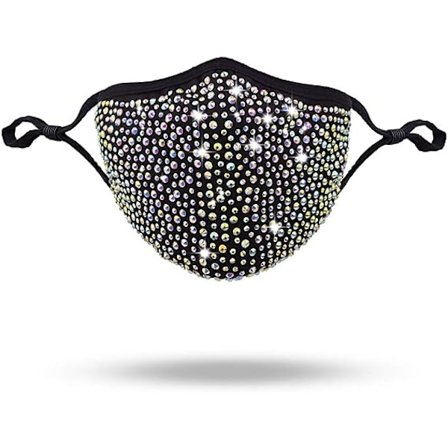 Halloween Maskerad Mask för Kvinnor - Rhinestone Maskerad Mask