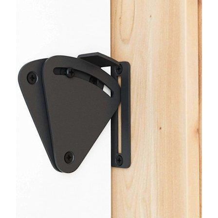 Låge til stalddør, stor størrelse, sort privatlivslås til skydedør, fungerer til lommedøre, garage