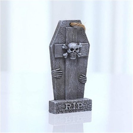 Halloween-prydnader Resin Gravhäll Resin Hängsmycken Realistiska Resin Väggkonst Konstprydnader Halloween Hängsmycken