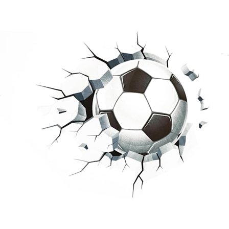 (A) Fodbold Vægklistermærker Børneværelse Dekoration Teenager Dreng Soveværelse Dekor 3D Fodbold Vægplakat Klistermærke