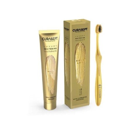 Curasept Gold Luxury Whitening Dentifricio 75ml + Spazzolino