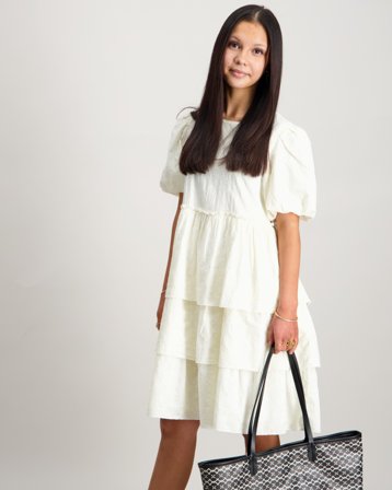 Creamie Dress Embroidery Hvit Kjoler Jente - Kids Brand Store