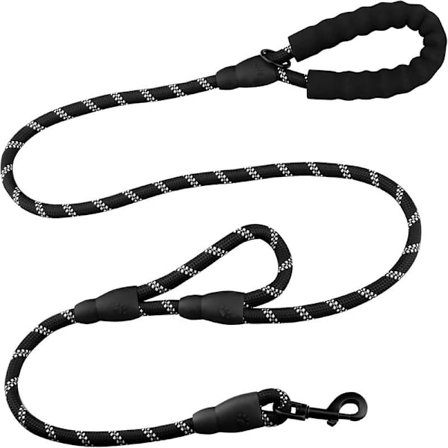 Dog Leash, 6 ft Durable Dog Walking Leash with Dual Handles and Reflective Stitching for Small Medium and Large Dogs Training Walking Running