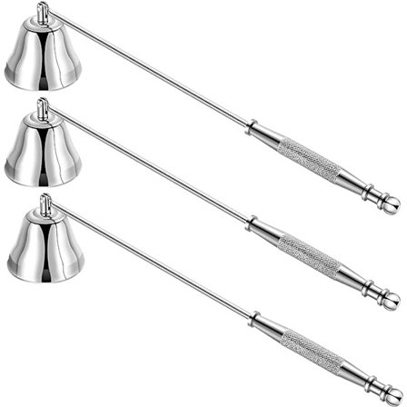 3 stk. Lyseslukker Vickslukker Lyseslukker Tilbehør med Langt Håndtag Rustfrit Stål Vickslukkere Lyseslukker Værktøj til at Slukke Stearinlys Wic