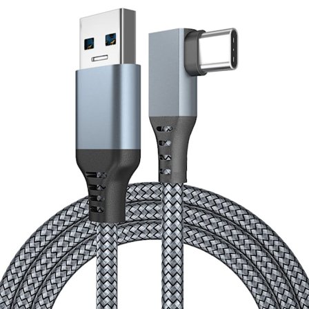 USB till USB-C Höghastighetskabel Vinklad USB-C Oculus Quest 2 5M