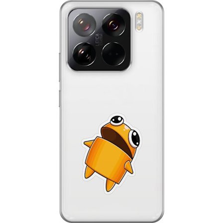 Kompatibel Mobilcover til Xiaomi Xiaomi 15 Pro Orange tegnet figur med store øjne og dynamisk pose i legende stil