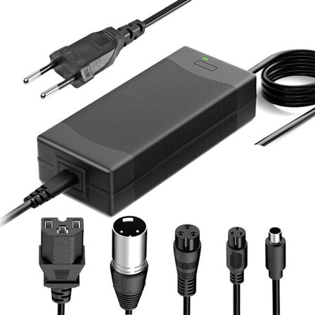 Universal charger for electric bikes, 5-in-1 connectors, 58.8W