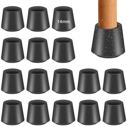 16 stk Gummi Endelås 14Mm Rundt Rør Cap Lock Cover