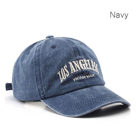 Bomull Baseball Cap for Menn og Kvinner Mote Broderi Hat Bomull Myk Topp Caps Casual Retro Snapback Hatter Unisex Adjustable Navy