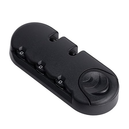 2 stk. sort 3-cifret kombinationshængelås til rejsebagage kuffert kode lås fast lås anti-tyveri taske tilbehør