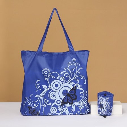 2kpl Supermarket-ostoskassi Olkalaukku TUMMAN SININEN