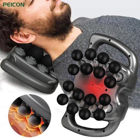 Fascia Gun sähköinen korkeataajuinen hierontalaite 16 päätä syvää kudosta helpottava vartalohierontapistooli kaulalle olkapäälle jalkojen vyötärölle F